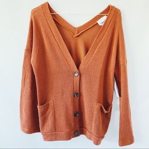 NWT Sadie & Love Burt Umber Cardigan